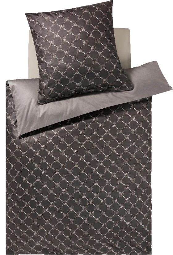 JOOP! Bettwäsche Cornflower Double Shiny Black – Luxuriöser Comfort-Satin in edlem Design