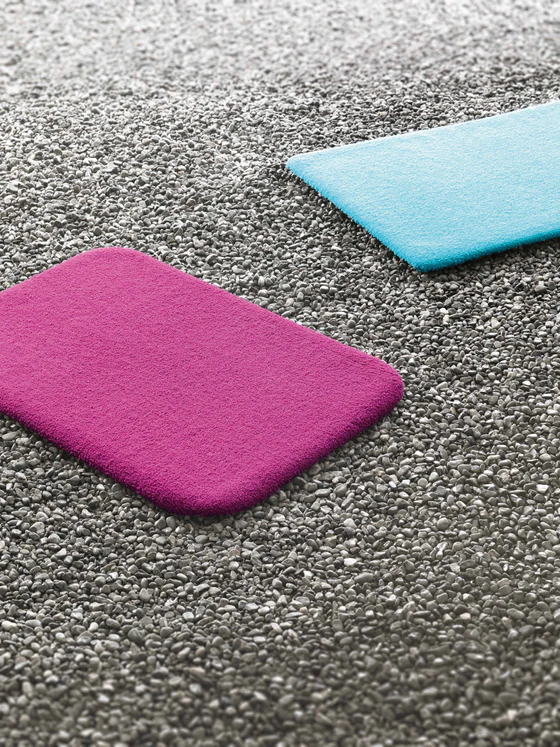 Rhomtuft Badteppich Square – Rutschfester Velours-Badteppich mit eckigen Kanten