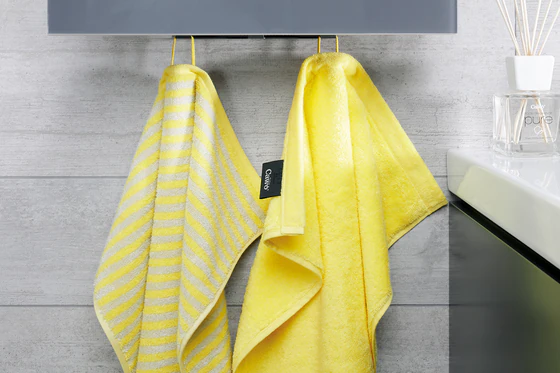 Cawö Campus Ringel lemon 955-57 Handtuch